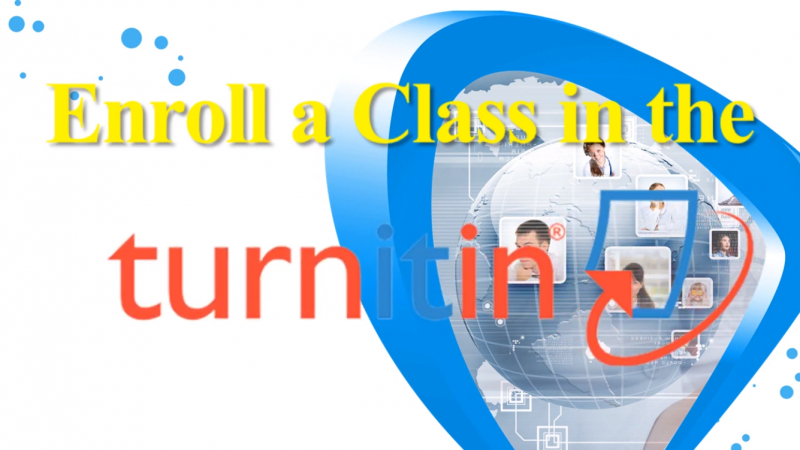 การ Enroll a class in turnitin