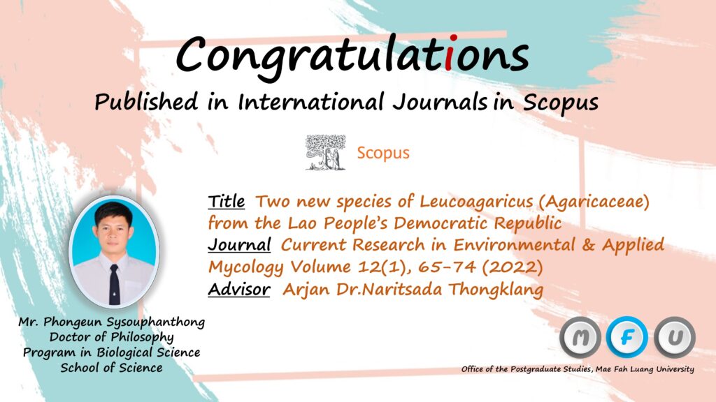 Congratulations to students who have been published in international journals, Scopus